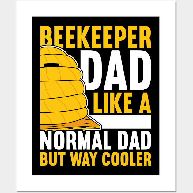 Beekeeper Dad Beekeeping Honeybee Bee Keeper Wall Art by medd.art